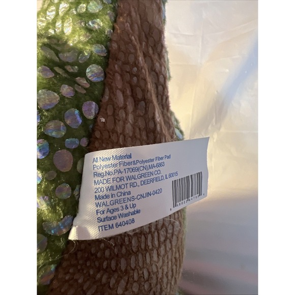 Jumbo T-Rex Dinosaur Green Sparkle Plush 23" Stuffed Animal Hug Me. - Picture 4 of 6